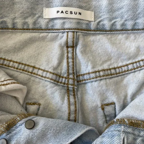 PacSun High Rise Straight Distressed Jeans Size 24 - Picture 4 of 10